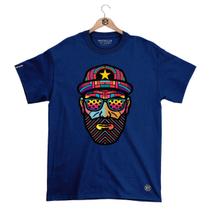 Camiseta DBL Gola Redonda Estampa CARA Streetwear fio 30.1 Penteado.