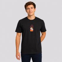 Camiseta DC Burning Dice Logo Preta Camiseta DC Burning Dice Logo Preta