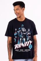 Camiseta DC Comics Trindade Batman Superman Mulher-Maravilha