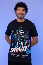 Camiseta DC Comics Trindade Batman Superman Mulher-Maravilha