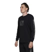 Camiseta DC Shoes Manga Longa Static Outline Star - Preta