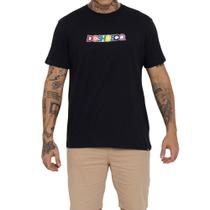 Camiseta DC Shoes Shoe Co Stacks Masculina Preto