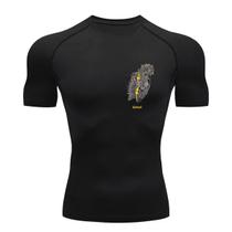 Camiseta De Academia Compressão Abstract Zeustract Yellow Ray