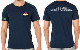Camiseta de Algodão Condutor para Veículo de Emergência com Bordado Personalizado