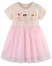 Camiseta de algodão de manga curta LU Toddler Girl de manga curta rosa 4T Camiseta de algodão de manga curta LU Toddler Girl de manga curta rosa 4T