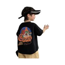 Camiseta De Algodão De Manga Curta Para Meninos E Meninas, Verão, Respirável, Tops Modernos 2025