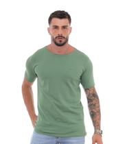 Camiseta de Algodão Egípcio Masculina Básica 80083 Verde - Consciência