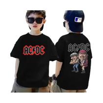 Camiseta De Algodão Estampada Da Banda De Rock ACDC Para Meninos, Estilo Americano Hip Hop Punk Camiseta De Algodão Estampada Da Banda De Rock ACDC Para Meninos, Estilo Americano Hip Hop Punk