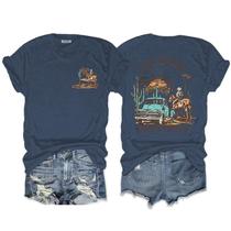 Camiseta de algodão feminina Werbavi I Got A Heart Like A Truck