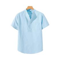 Camiseta De Algodão Juvenil De Verão, Cor Sólida, Manga Curta, Respirável, Camiseta Básica Solta Com