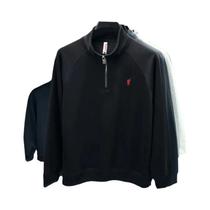 Camiseta De Algodão Masculina De Manga Longa Com Zíper Frontal, Gola Alta, Estilo Casual Esportivo
