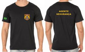 Camiseta de Algodão Masculino AGENTE SEGURANÇA com Bordado Personalizado Camiseta de Algodão Masculino AGENTE SEGURANÇA com Bordado Personalizado