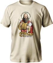 Camiseta De Algodão Masculino E Feminino Religiosa São João Paulo Apostolo