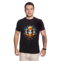 Camiseta de Algodão Monkey D. Luffy T-Shirt Masculina Estampada