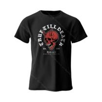 Camiseta De Algodão Oversized Com Estampa De Esqueleto Gótico Para Homens, Top Gráfico Engraçado De