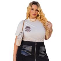 Camiseta De Algodão Plus Size Feminina Fresquinha Gola Alta Manga Curta Estampa Floral Moda Feminina - Snazzy Store Camiseta De Algodão Plus Size Feminina Fresquinha Gola Alta Manga Curta Estampa Floral Moda Feminina - Snazzy Store