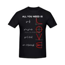 Camiseta De Algodão Puro Com Estampa Gráfica De Equação Geométrica De Matemática E Ciências