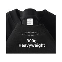 Camiseta De Algodão Puro Pesado 500G Com Ombros Caídos E Manga Curta Para Homens E Mulheres, Casual