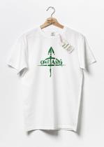 Camiseta de Algodão Saudação Oxóssi - Okê Arô Camisa Algodão Candomblé Umbanda Camiseta de Algodão Saudação Oxóssi - Okê Arô Camisa Algodão Candomblé Umbanda