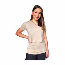 Camiseta de amamentação bege Camiseta de amamentação bege