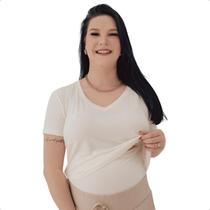 Camiseta de amamentacao gola v - m - branco off white Camiseta de amamentacao gola v - m - branco off white