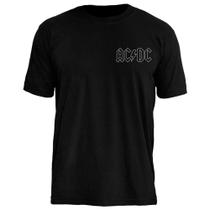 Camiseta de banda AcDc em Algodão Gola Redonda Manga Curta Oficial