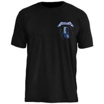 Camiseta de Banda Metallica em Algodão Manga Curta Gola Redonda Oficial
