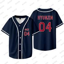 Camiseta De Baseball Unissex Oversized KPOP FELIX BANGCHAN CHANGBIN HYUNJIN SEUNGMIN LEE KNOW De