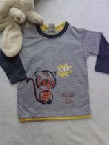 Camiseta de bebê infantil listrada