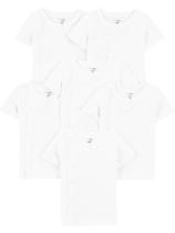 Camiseta de bebê Simple Joys by Carter's, pacote com 6 unidades, Side-Snap, branca