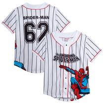 Camiseta de Béisbol para Niños Marvel Spider-Man Talla 7 Blanca 62 cm Camiseta de Béisbol para Niños Marvel Spider-Man Talla 7 Blanca 62 cm