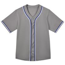Camiseta de beisebol Repawu Kids Button Down Hip Hop 4 anos cinza Camiseta de beisebol Repawu Kids Button Down Hip Hop 4 anos cinza