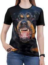 Camiseta de Cachorro Feminina Cão blusa Animal Rottweiler