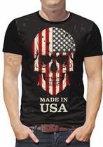 Camiseta de caveira rock moto Masculina adulto Roupas eua