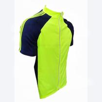 CAMISETA DE CICLISMO DeA MODAS ZIPPER TOTAL EM DRY FIT COM BOLSO NA COSTA-MASCULINO