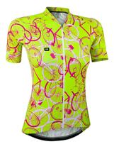 Camiseta de Ciclismo Feminina Márcio May Funny Neon Bike