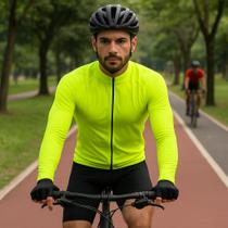 Camiseta de Ciclismo Manga Longa DA Modas Camisa Ciclista Tecido Dry Fit com Bolsos Traseiros para MTB e Speed Camiseta de Ciclismo Manga Longa DA Modas Camisa Ciclista Tecido Dry Fit com Bolsos Traseiros para MTB e Speed