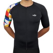 Camiseta de Ciclismo UV50+ Unissex WV Team Ultra Preto Camiseta de Ciclismo UV50+ Unissex WV Team Ultra Preto