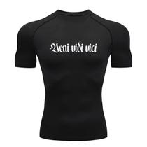 Camiseta De Compressão Abstract Veni Vidi Vici