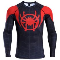 Camiseta de Compressão de Manga Comprida para Corrida Masculina
