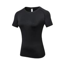 Camiseta De Compressão Feminina De Secagem Rápida, Manga Curta, Para Yoga, Corrida, Treino De Verão