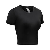 Camiseta De Compressão Feminina De Secagem Rápida, Manga Curta, Para Yoga, Corrida, Treino De Verão