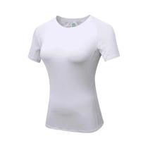 Camiseta De Compressão Feminina De Secagem Rápida, Manga Curta, Para Yoga, Corrida, Treino De Verão