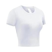 Camiseta De Compressão Feminina De Secagem Rápida, Manga Curta, Para Yoga, Corrida, Treino De Verão