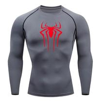 Camiseta de Compressão Masculina com Proteção Solar - Manga Longa para Fitness, Corrida e MMA