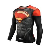 Camiseta De Compressão Masculina De Manga Longa Com Estampa 3D, Fantasia De Cosplay De Quadrinhos,