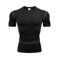 Camiseta De Compressão Masculina MMA Rashguard De Manga Curta Para Treino De Academia, Boxe E Jiu