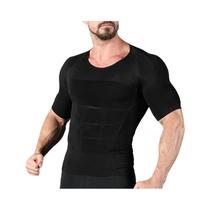 Camiseta De Compressão Masculina Modeladora Com Controle De Abdômen E Suporte Para as Costas Camiseta De Compressão Masculina Modeladora Com Controle De Abdômen E Suporte Para as Costas