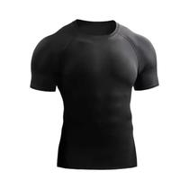 Camiseta de Compressão Masculina - Secagem Rápida, Elástica para Ginástica e Treino