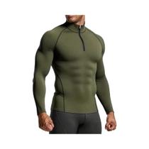 Camiseta De Compressão Masculina Slim Fit De Manga Longa Para Fitness, Academia E Corrida - Top